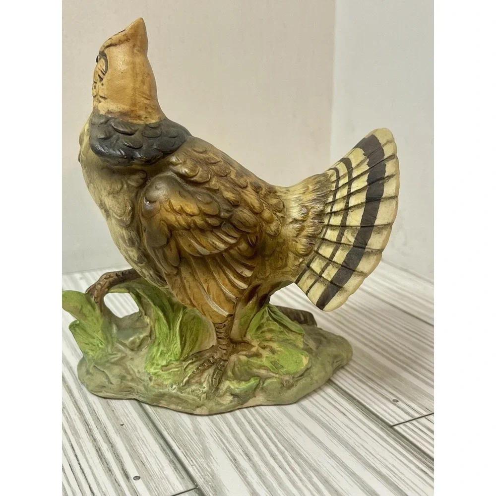Vintage Norleans Spruce Grouse Ceramic Figurine Japan Bird Shelf Decor 5